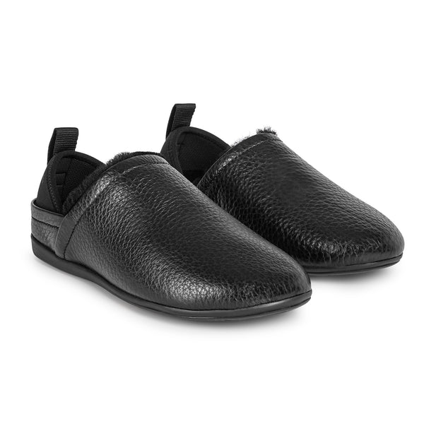 mahabis morzine in black leather - mahabis