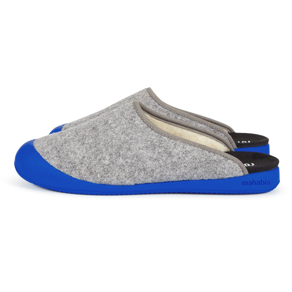 mahabis mule in larvik light grey x santorini blue