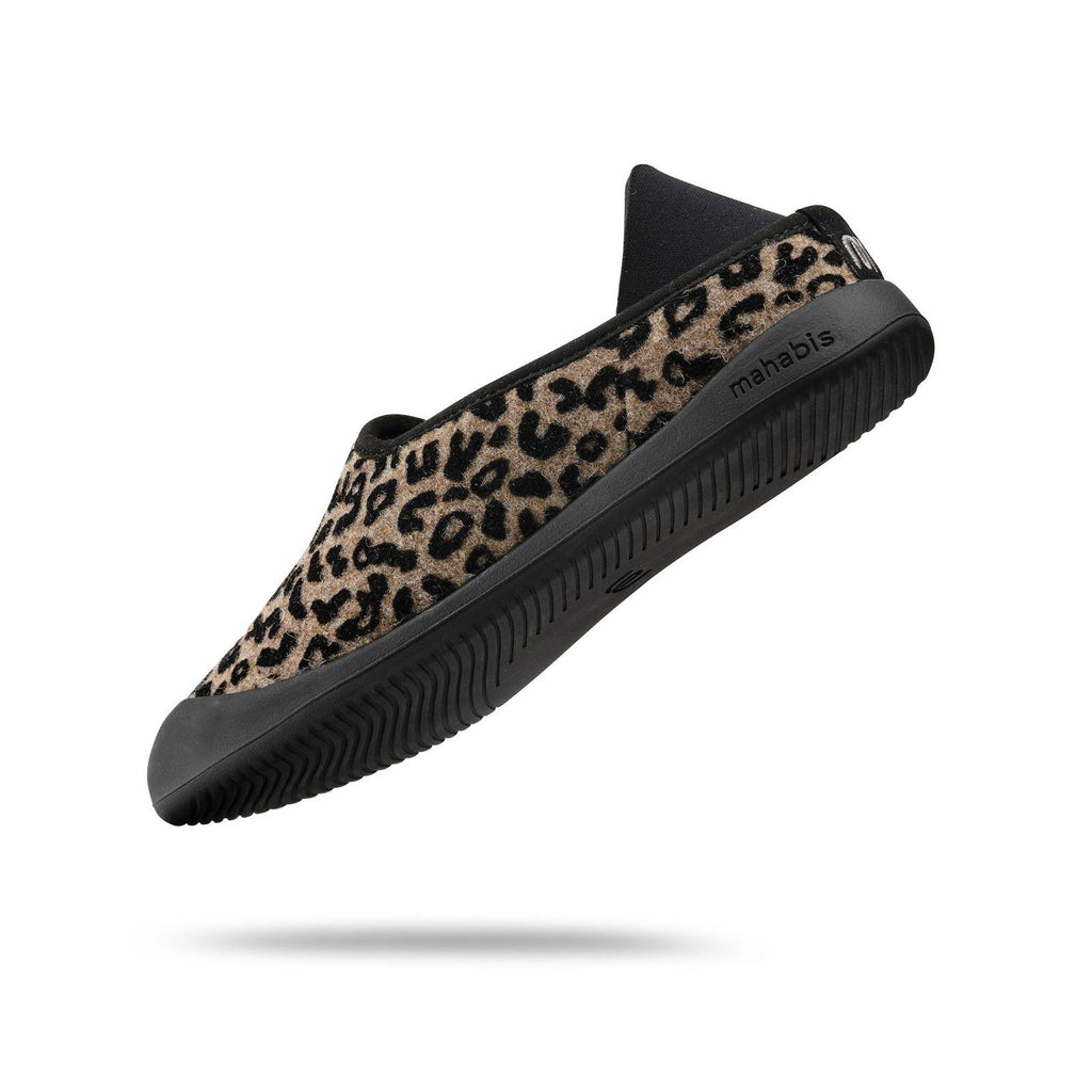 mahabis curve in leopard x skien black
