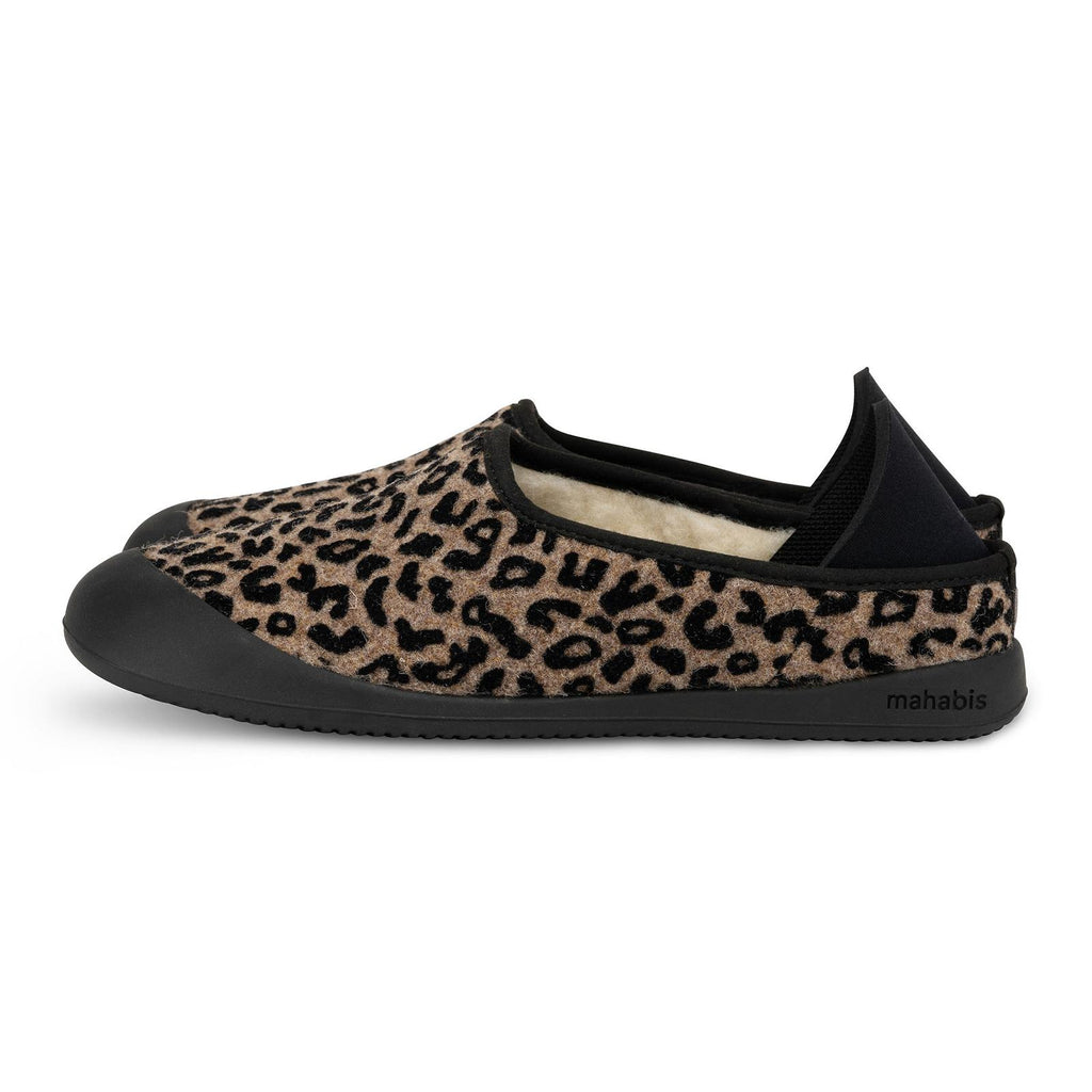 mahabis curve in leopard x skien black