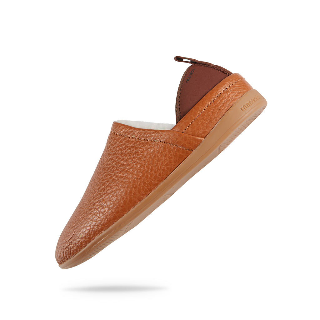 mahabis morzine in cognac leather