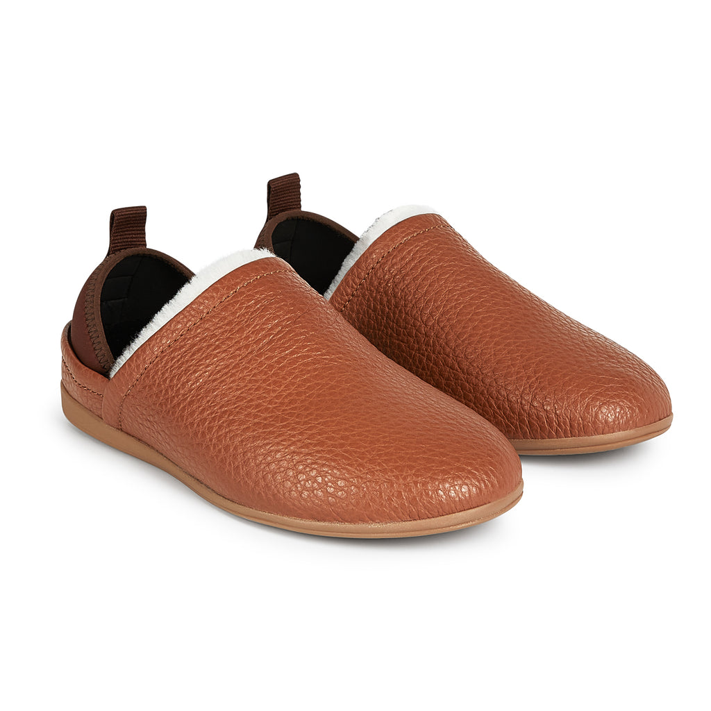 mahabis morzine in cognac leather