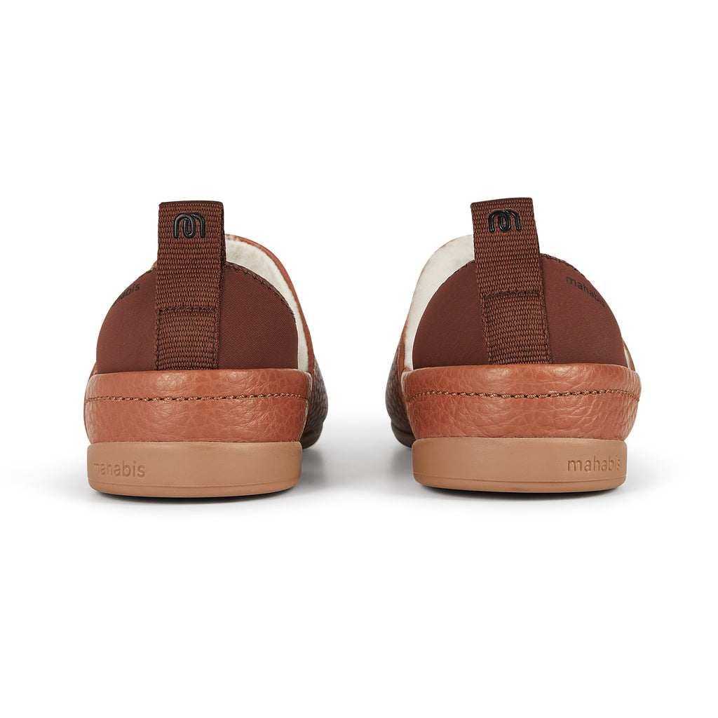 mahabis morzine in cognac leather