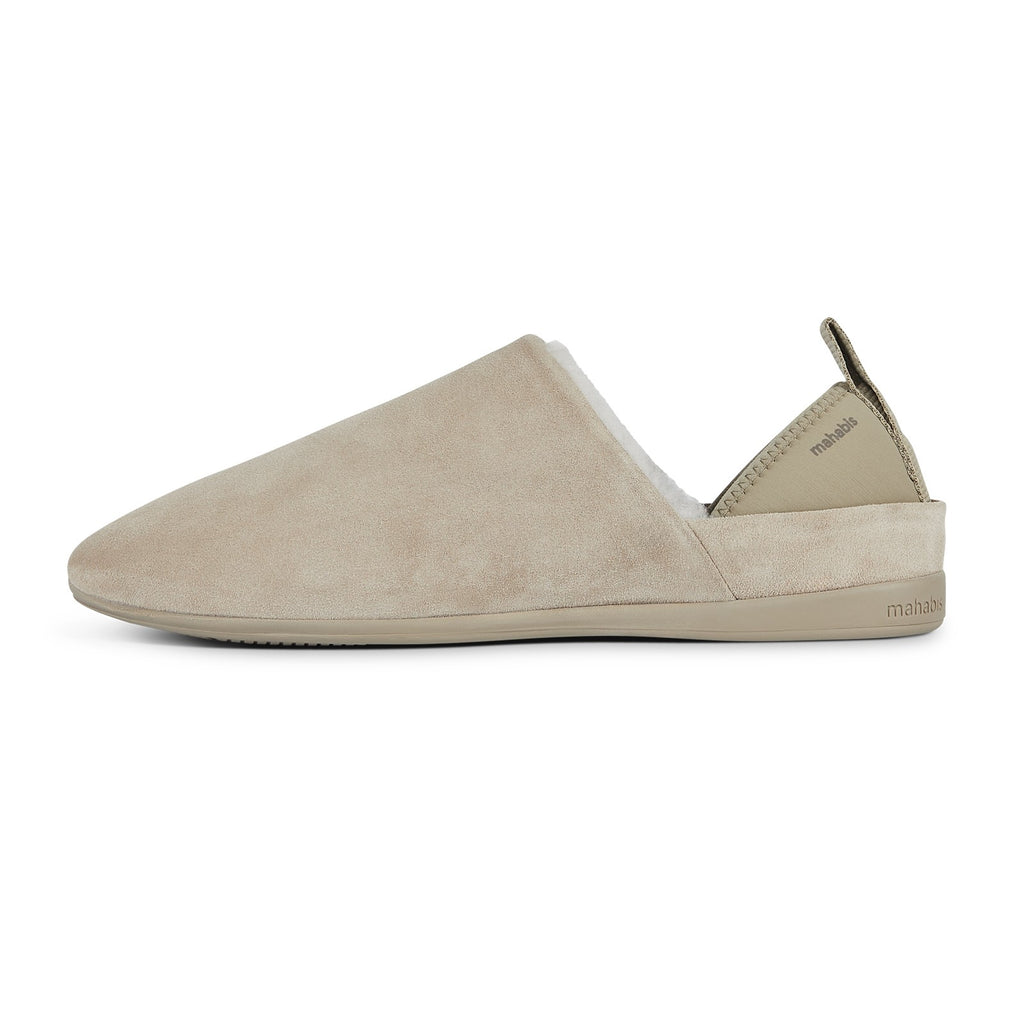 mahabis verbier in beige suede