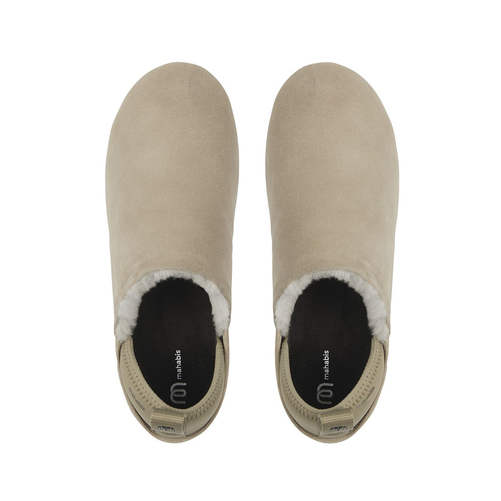 mahabis verbier in beige suede