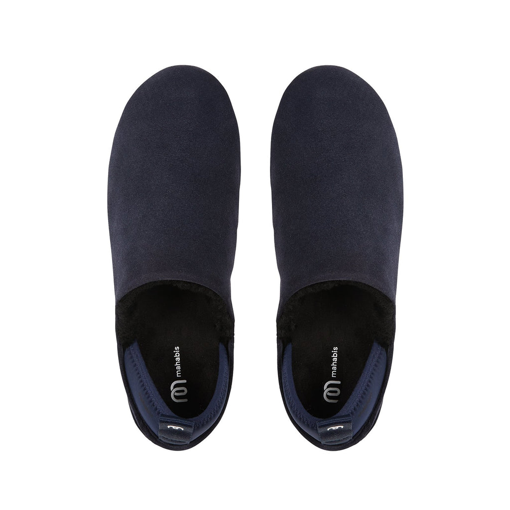 mahabis verbier in navy suede