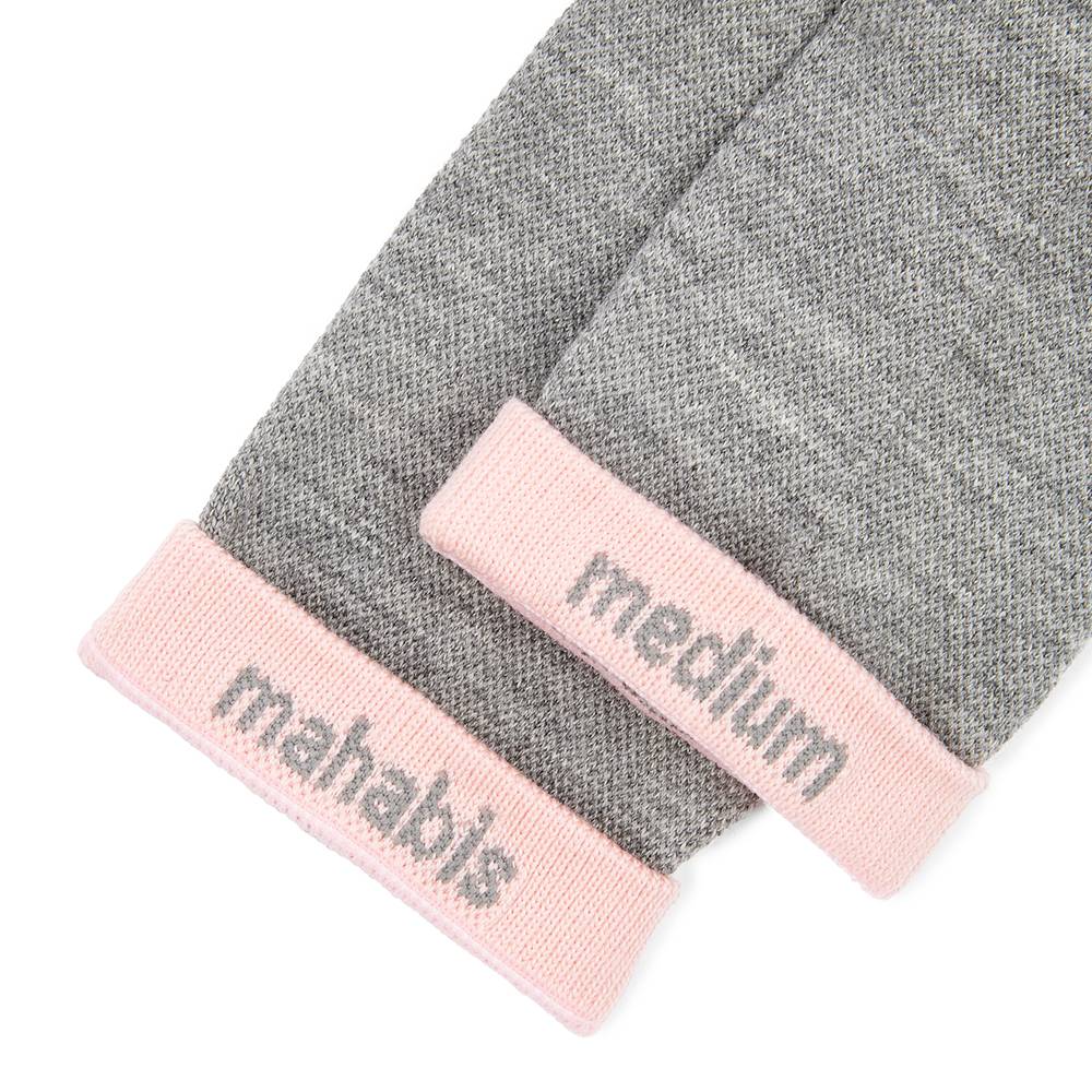 mahabis socks in larvik light grey x sakura pink